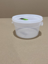 Круглий контейнер для зберігання продуктів 2,1 л з поліпропілену (Кришка продається окремо) GRPP--002 GastroPlast