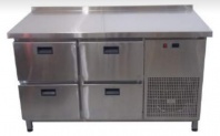 Фото с видом Стол холодильный 4 ящика 1400х700х850 мм Tehma