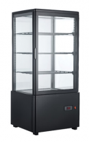 Фото с видом Шкаф (витрина) холодильный настольный HURAKAN HKN-UPD78B BLACK