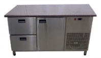 Фото с видом Холодильный стол для пиццы с гранитной столешницей 1400х700х850 мм Tehma